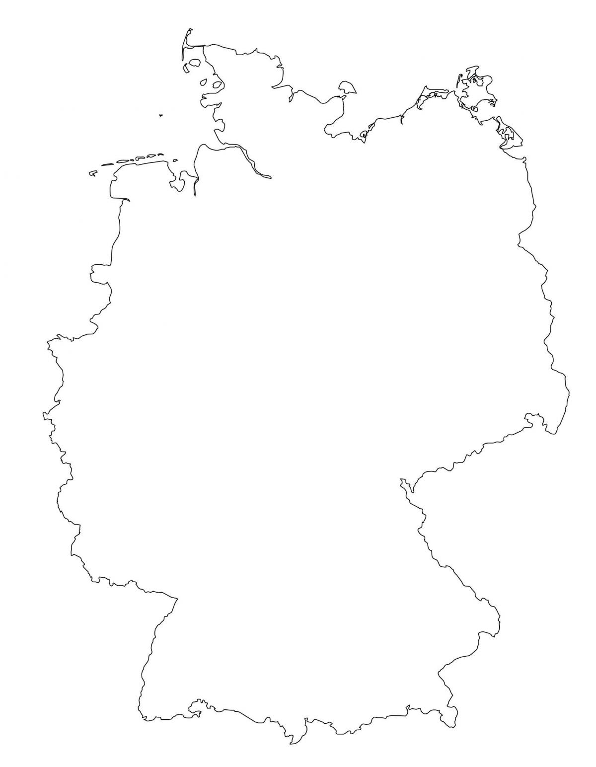 map of Germany outline