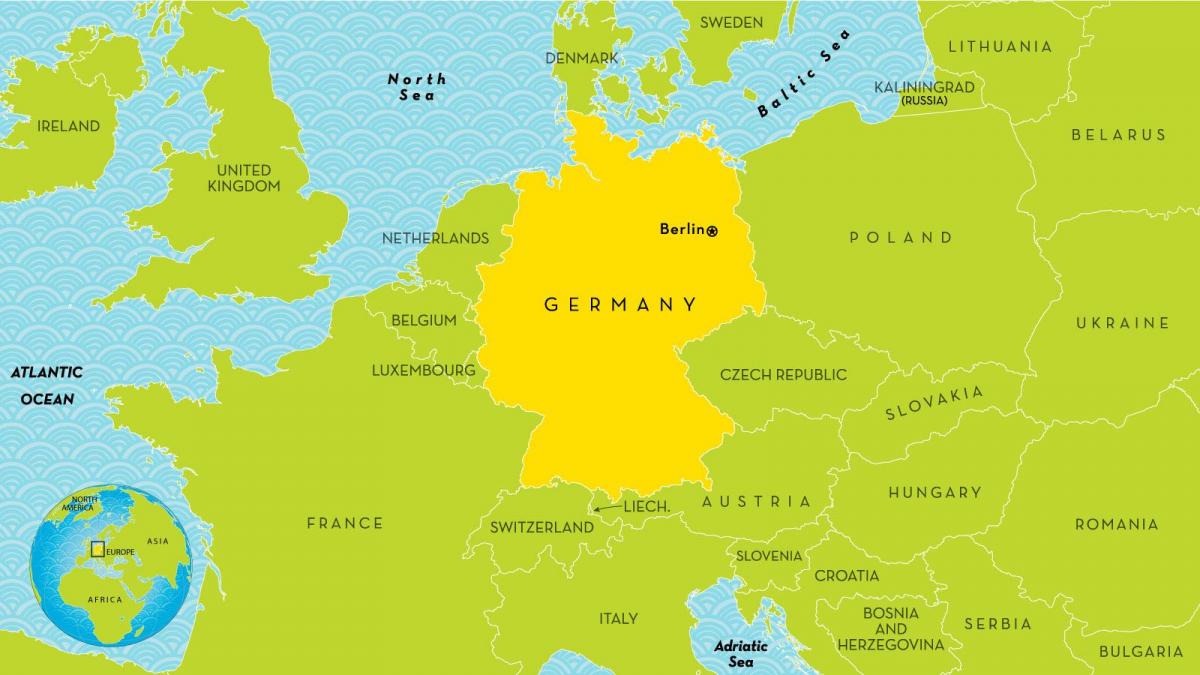 Germany and surrounding countries map