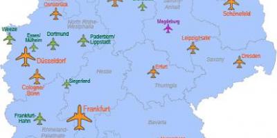 Major airports in Germany map