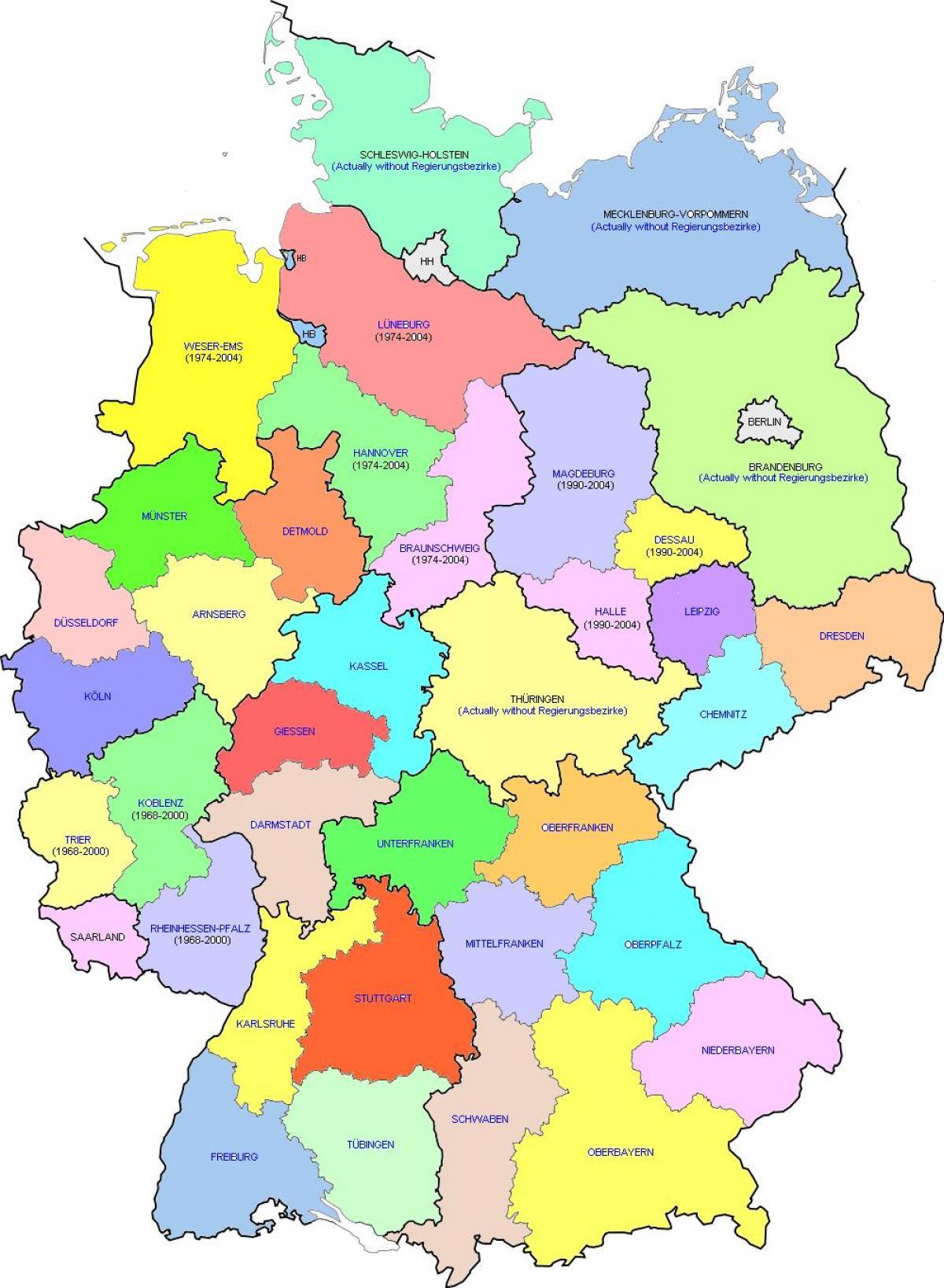 Simple map of Germany Germany simple map (Western Europe Europe)