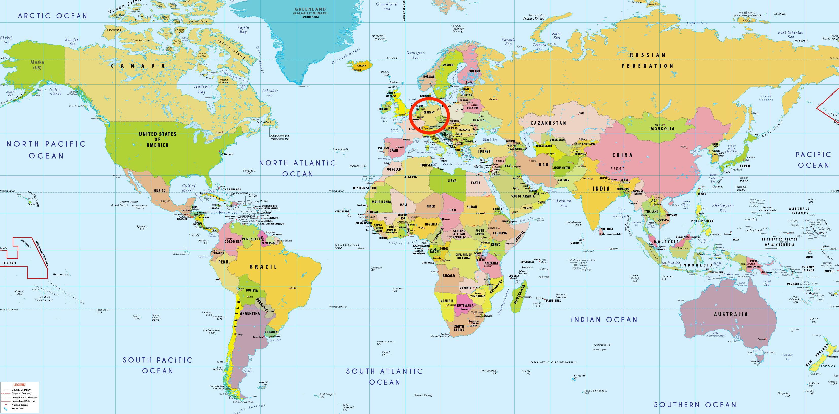 Where Is Germany On The Map Germany On World Map - Germany Map In World Map (Western Europe - Europe)