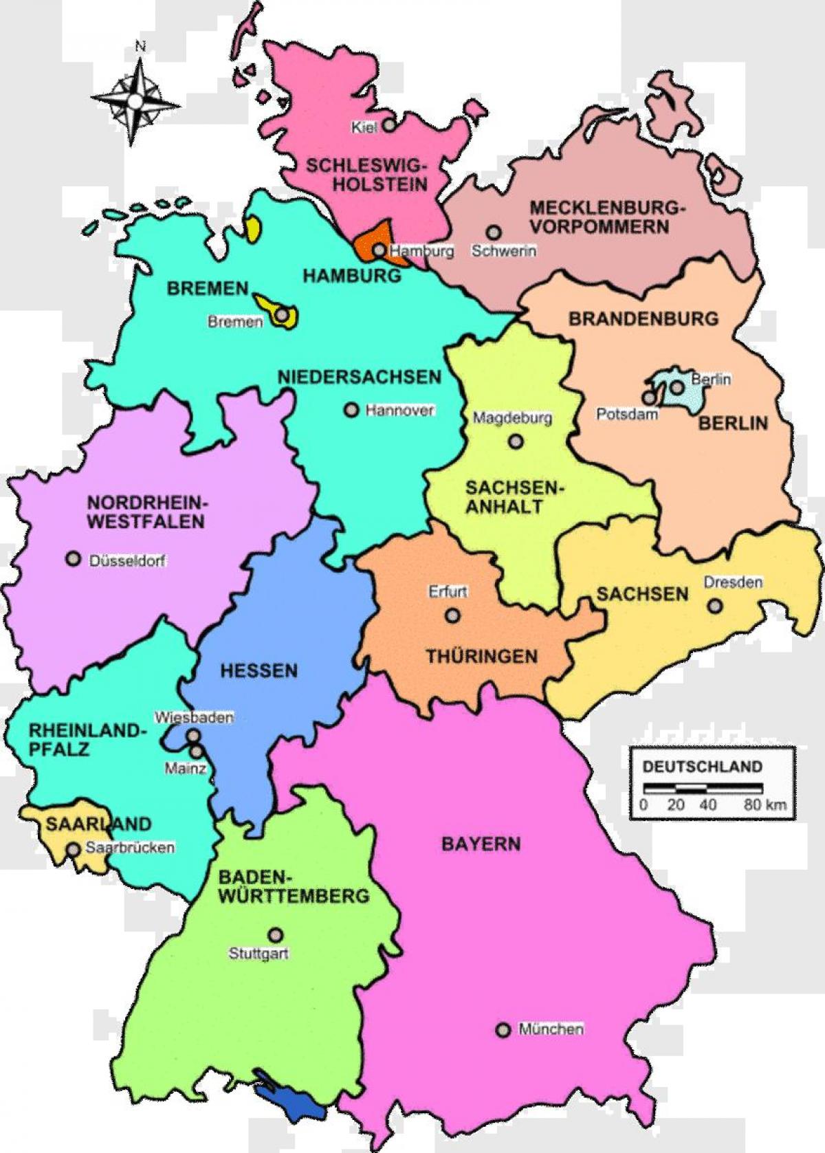 map of Germany country