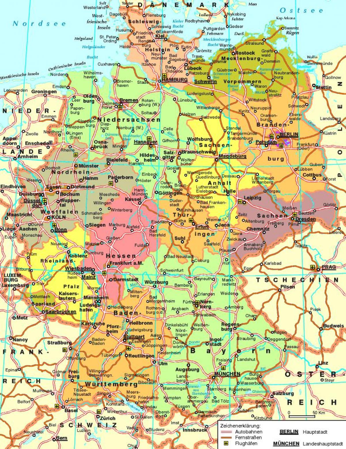 map of Germany highway