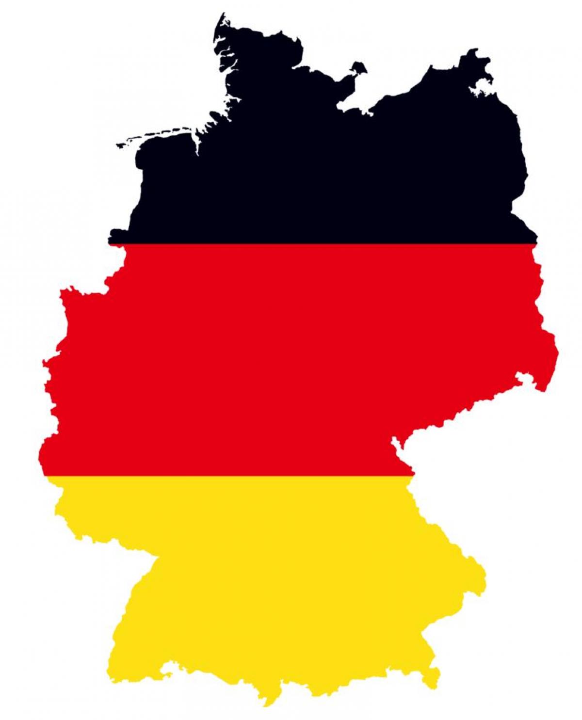 map of Germany flag