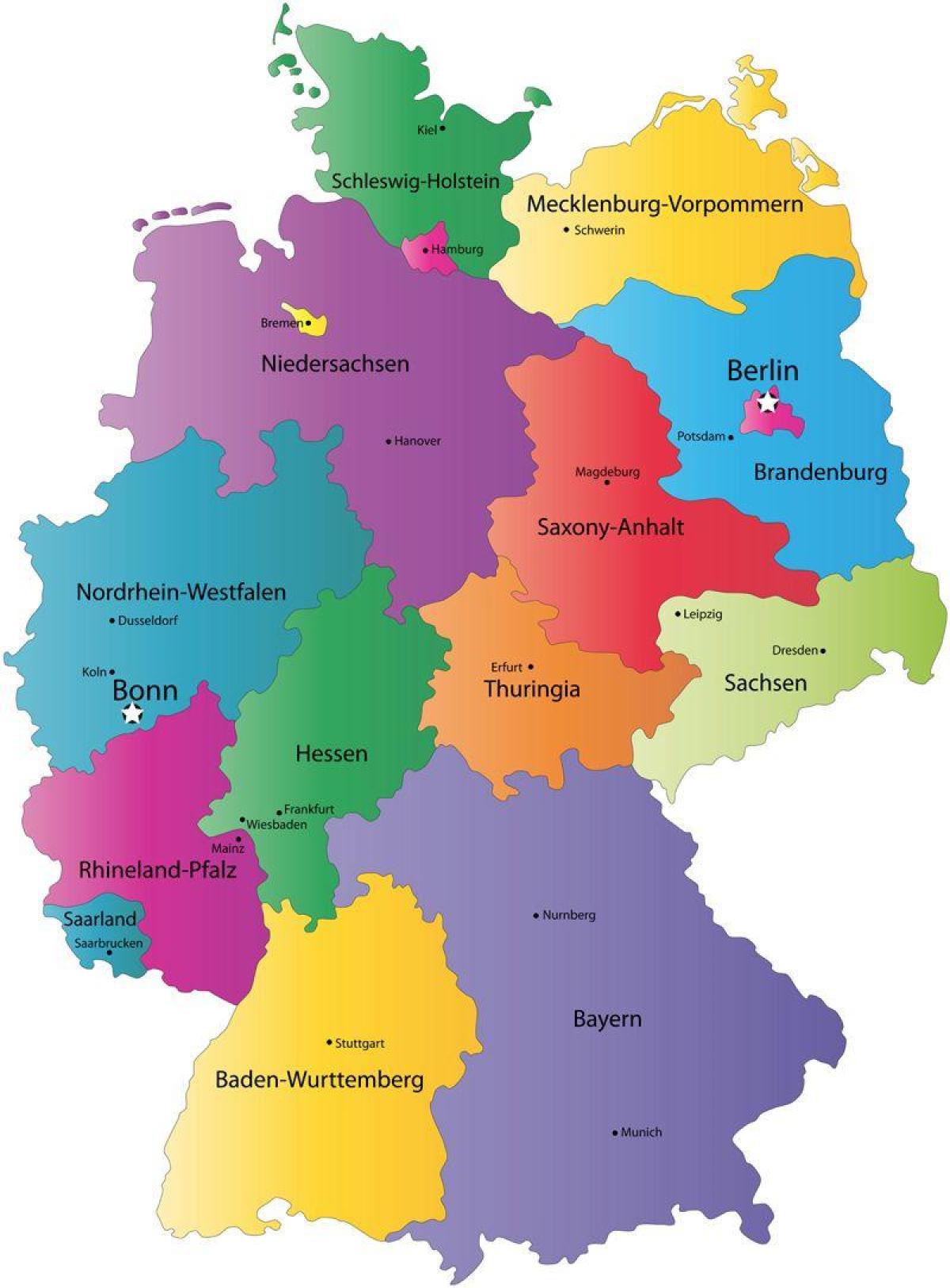 german states world map