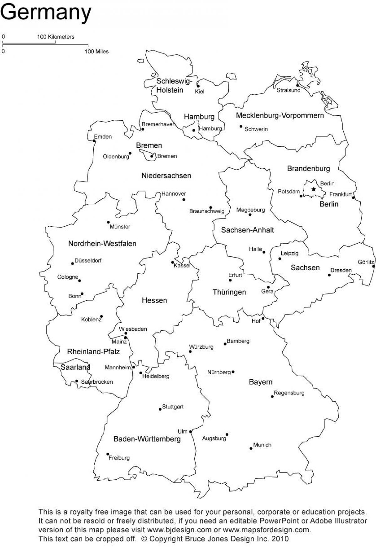 Printable Map Of Germany Free Printable Map Of Germany Western