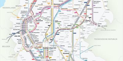 Germany rail map bahn