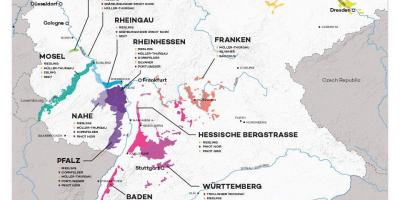 Map of Germany wine